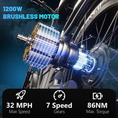 WOLBOOT 1200W High-Performance Electric Bike
