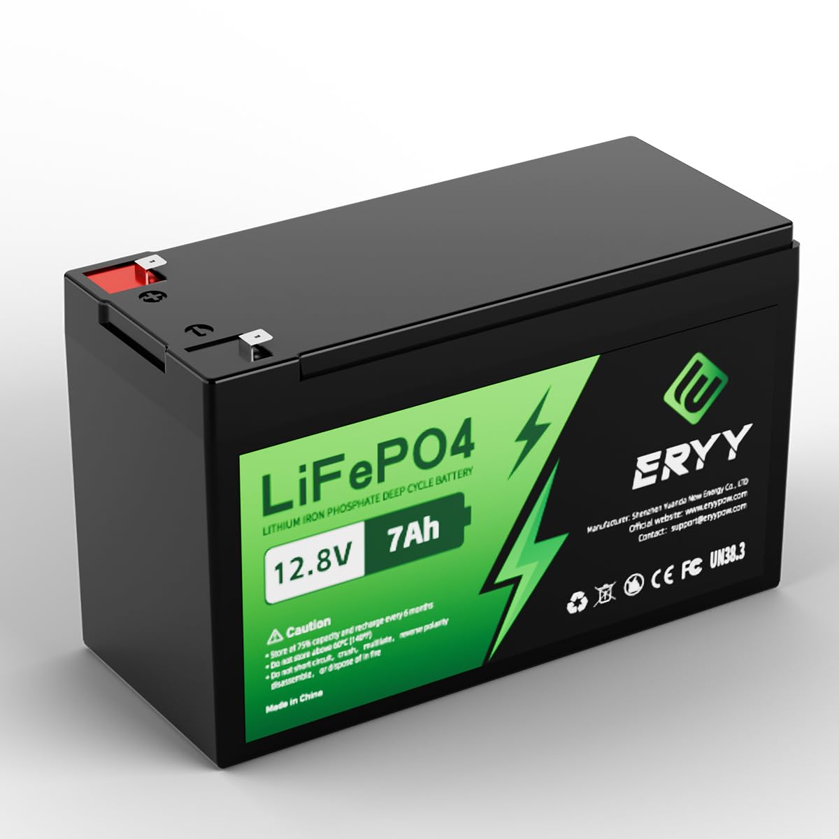 Batterie LiFePO4 ERYY 12V 6Ah – 4000+ Cycles – 8A BMS – Lithium Profond – Chine