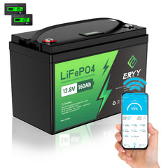 ERYY 12V 160AH LiFePO4 Battery（Buletooth）