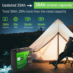 ERYY 12V 25AH LiFePO4 Battery