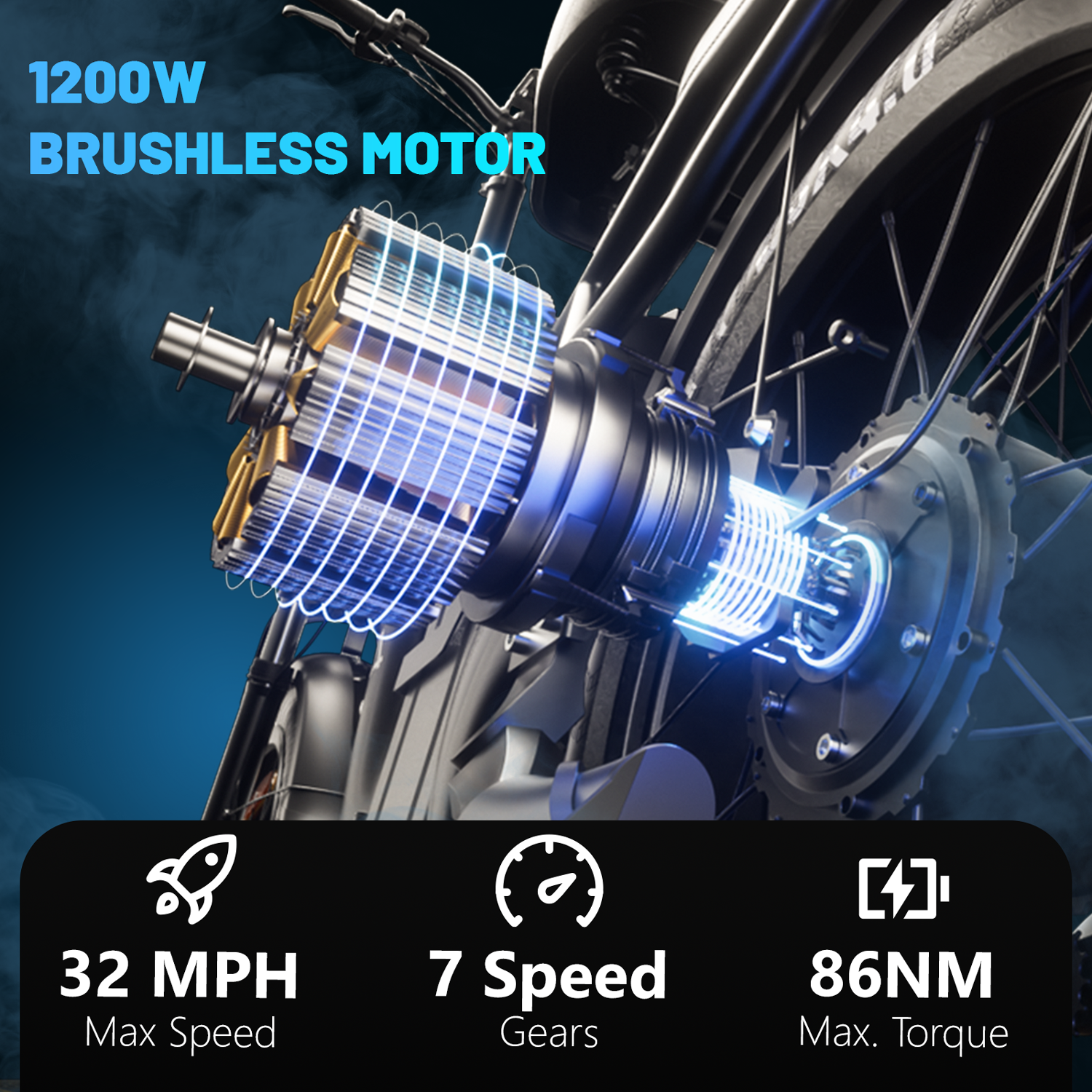 WOLBOOT 1200W High-Performance Electric Bike