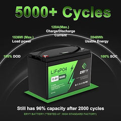 ERYY 12V 160AH LiFePO4 Battery（Buletooth）