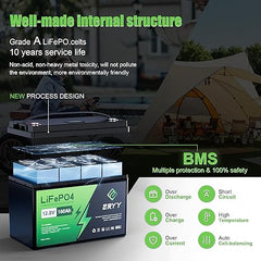 ERYY 12V 160AH LiFePO4 Battery（Buletooth）